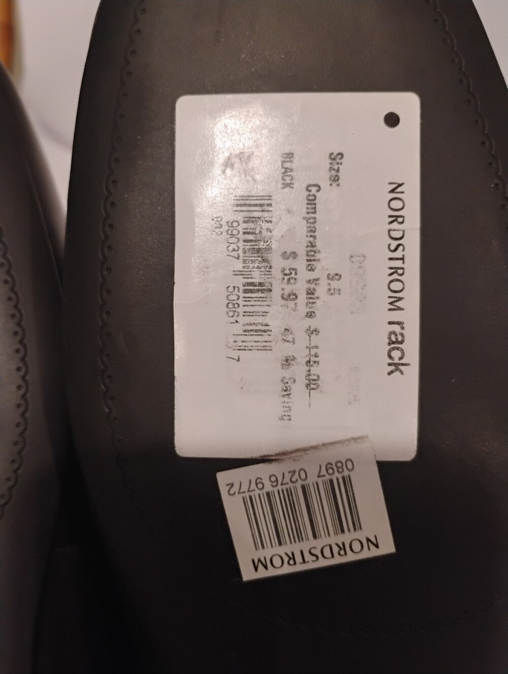 New Women's Franco Sarto Black Leather Size 9.5 T-strap Ballet Flats - Picture 6 of 9
